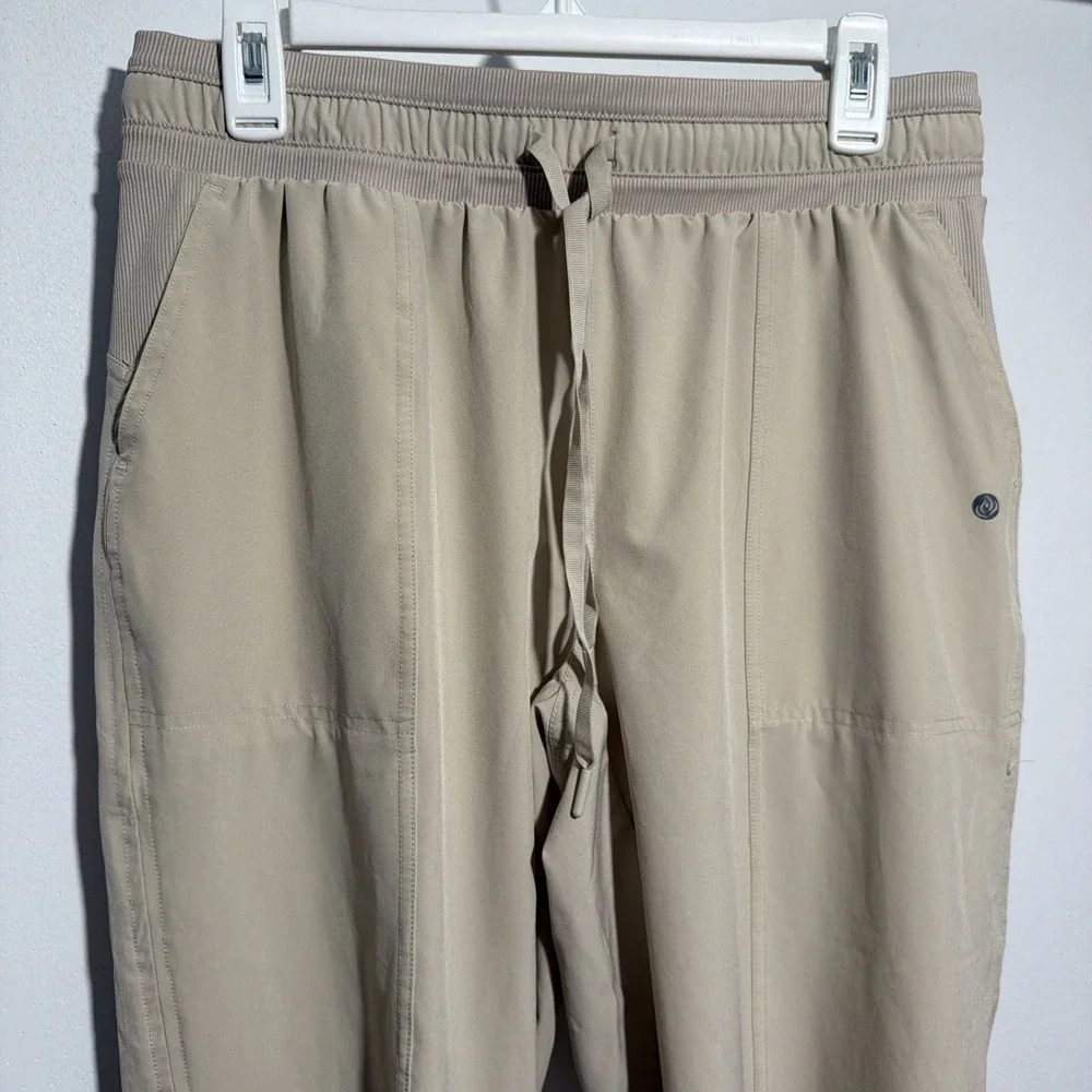Apana Women's Beige Cargo Jogger Casual Stretch Pants Size Medium